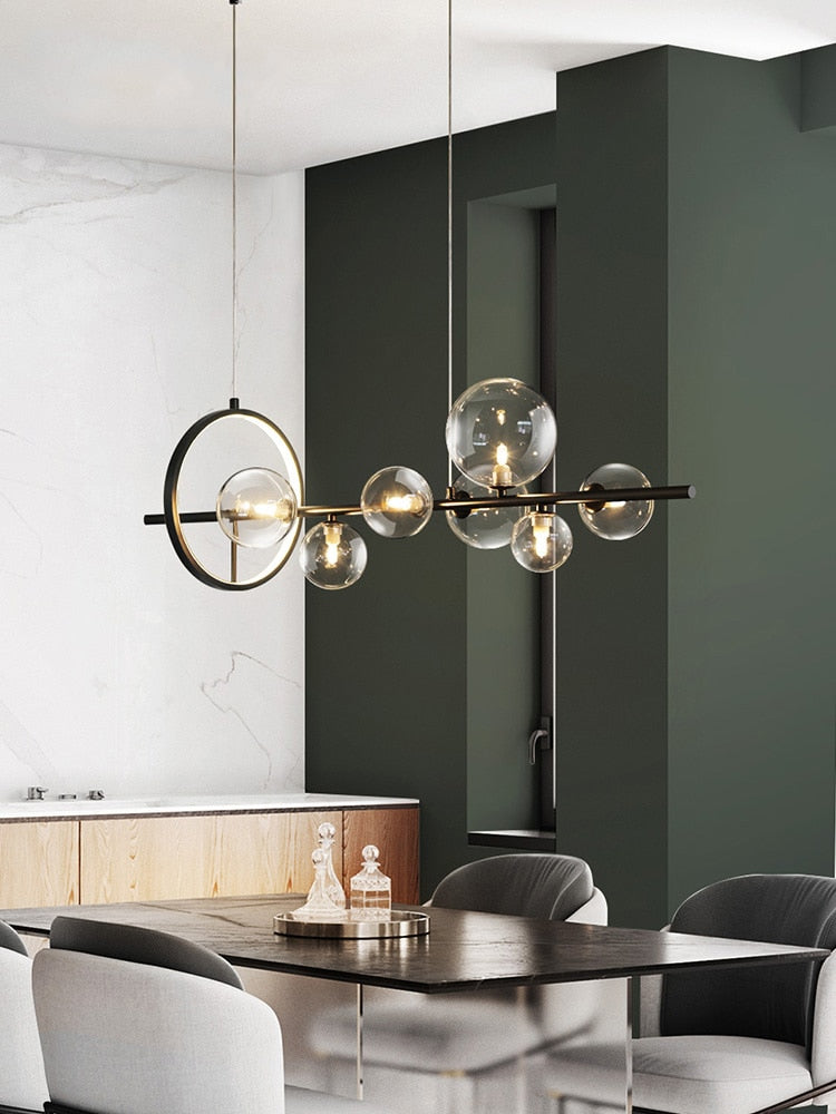 Glass blowing chandelier