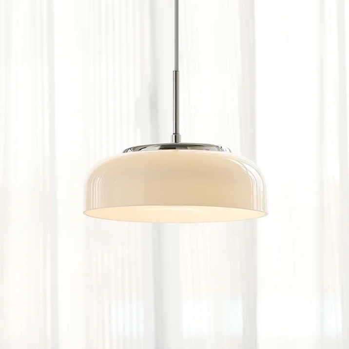 Chrome White Bauhaus Pendant Light