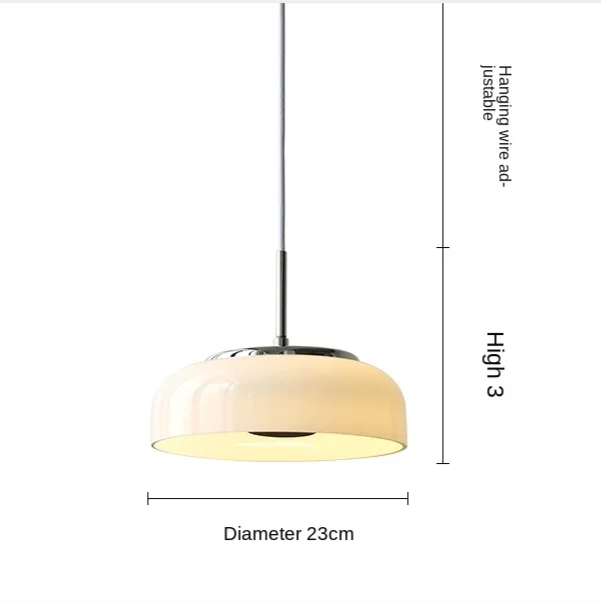 Chrome White Bauhaus Pendant Light
