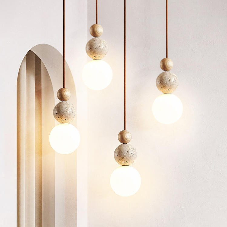 Modern Simple Style Travertine Pendant Lamp